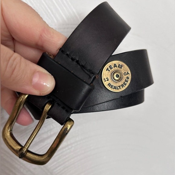 Realtree Dark Brown Leather Men’s Size 36 Belt Shotgun Shell Detail - Picture 1 of 3